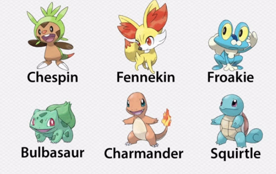 pokemon x and y starters.